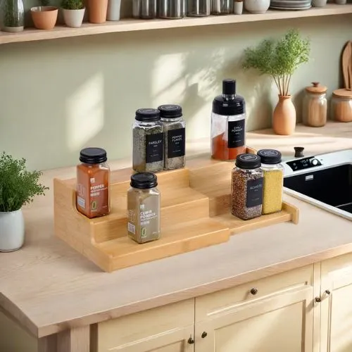 ETAGERE EPICES | BamBel Rétractable en Bambou