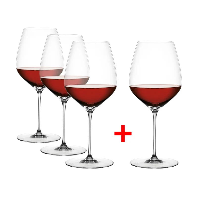 73.4 cl - Hi-Lite Calice Vino Burgundy In Vetro - Set 4 Pz