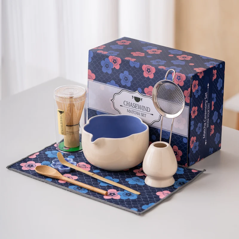 Set Matcha 500ml Pétale Contour Fin Sculpté Bowl
