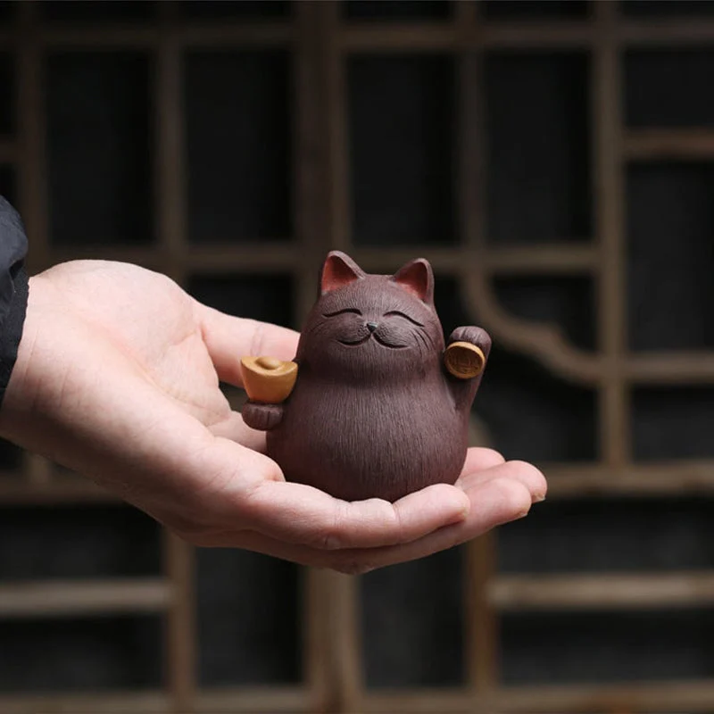 Mascottes de thé chat zen