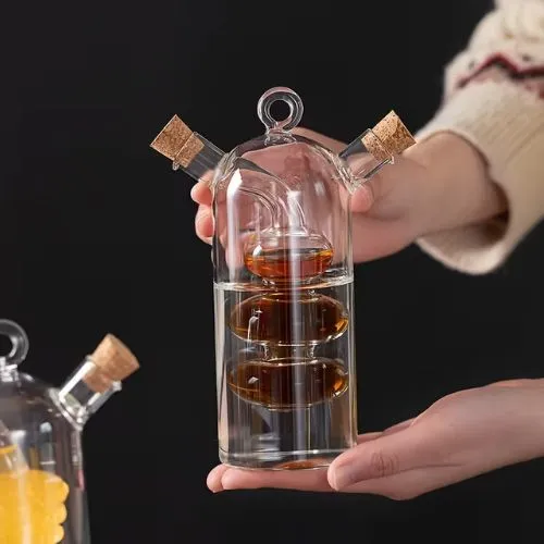 Huilier Vinaigrier 2 en 1 en Verre