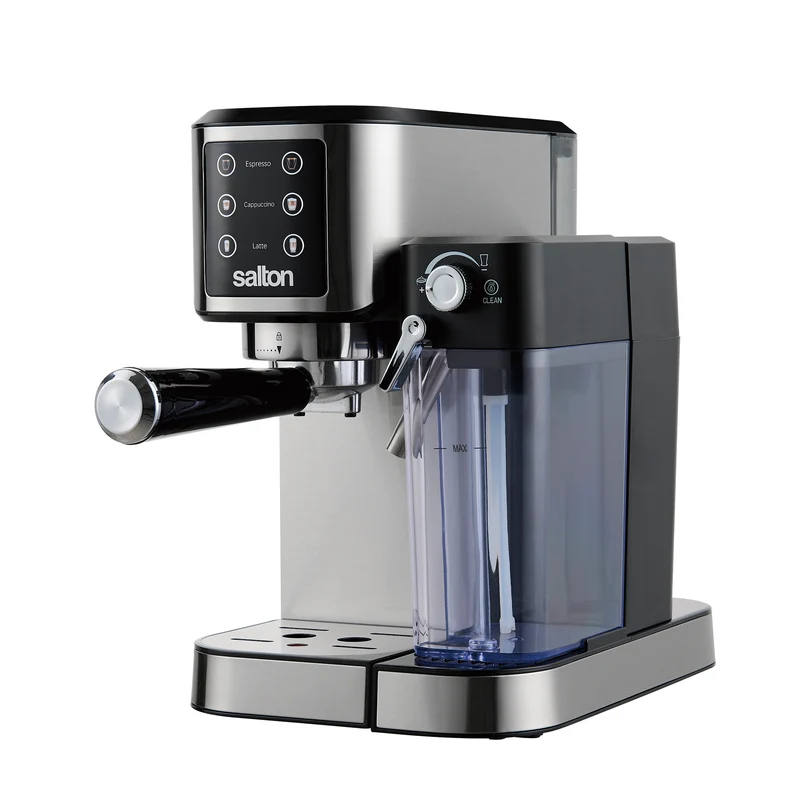 Salton Barista+ 3-in-1 Espresso, Cappuccino & Latte Machine with Milk Removable Container