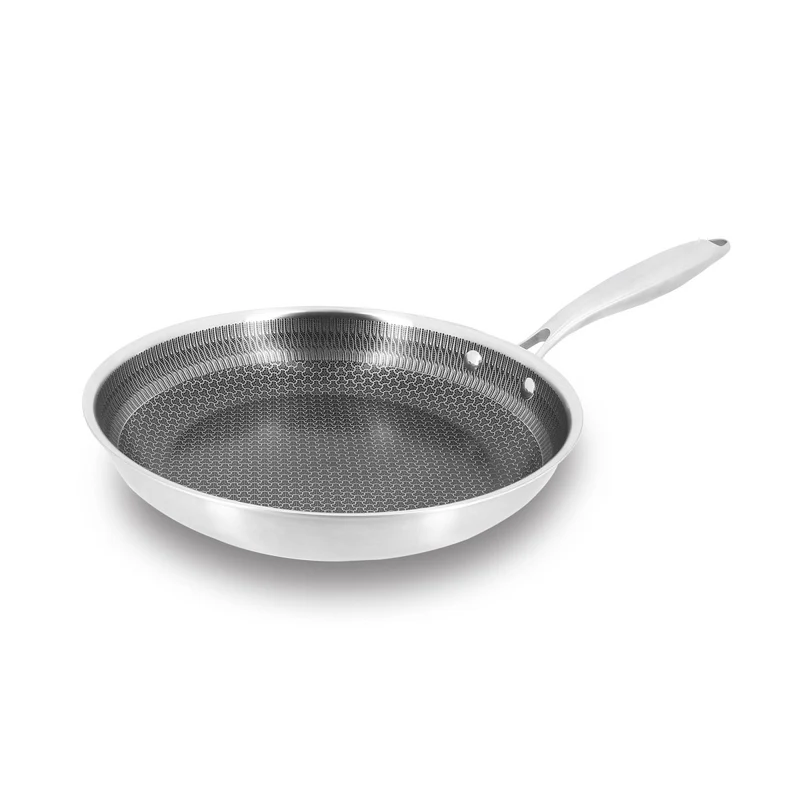 Poêle Trinox Ø24 cm en acier inoxydable avec revêtement antiadhésif sans PFAS