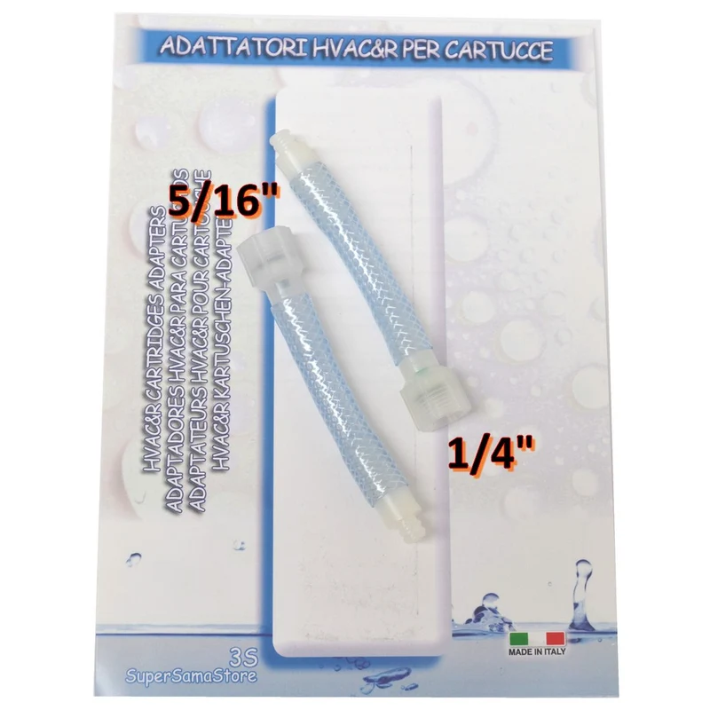 Adaptateurs de tubes en plastique SAE 1/4 et 5/16 pour systèmes Push & Fill et seringues