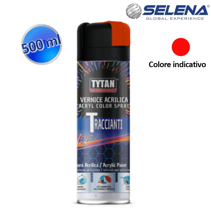 Peinture acrylique rouge fluorescente à tracer 500 ml