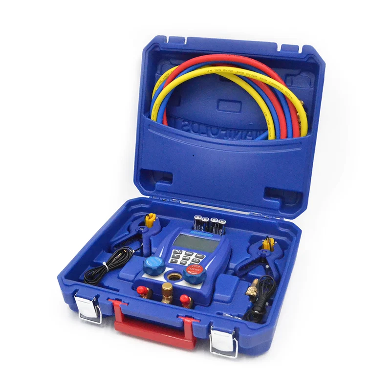 Manomètre numérique universel pour gaz réfrigérant WK-6889 avec pinces de température