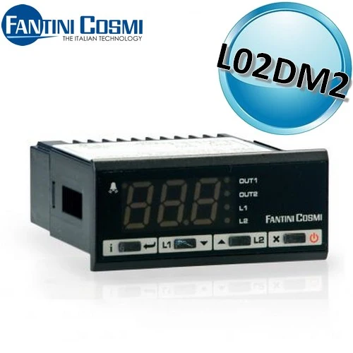 Thermostat proportionnel PID Fantini Cosmi L02DM2 230 Vca avec 2 sorties, 0 à 450 °C