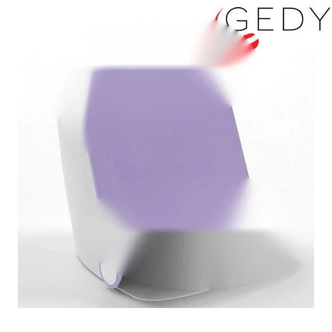Poubelle de salle de bain MOBY GEDY - blanc lilas