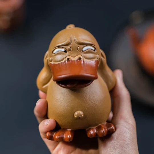 Mascotte de Thé Chèvre en Céramique