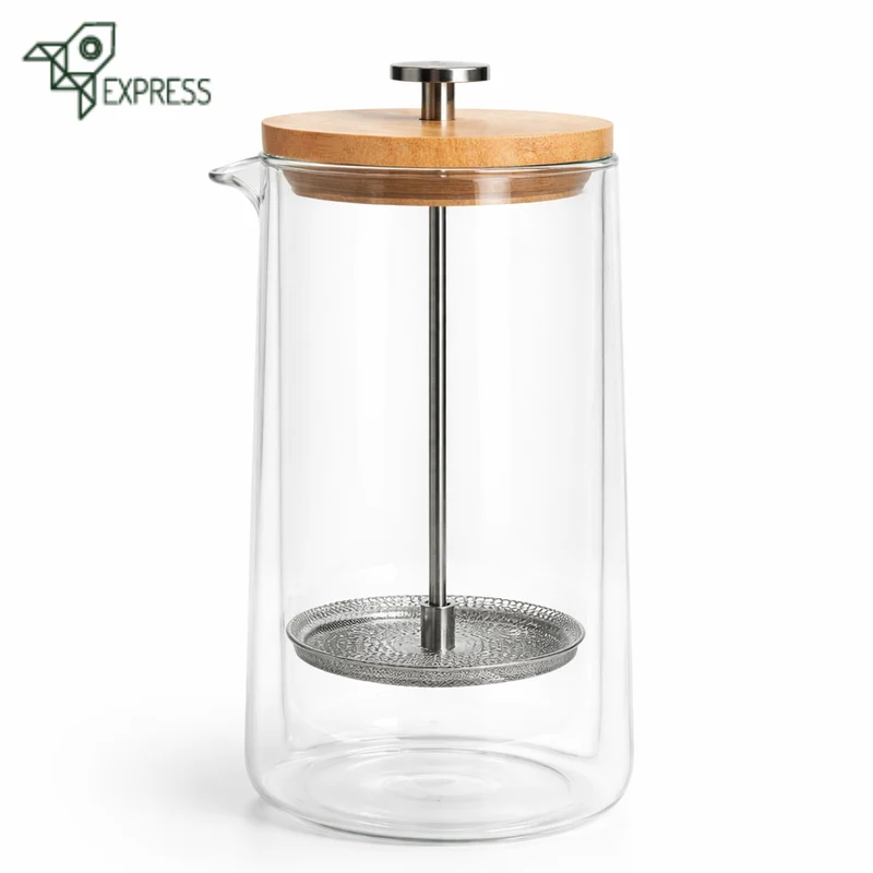 Théière Verre Double Paroi à Piston 500ml