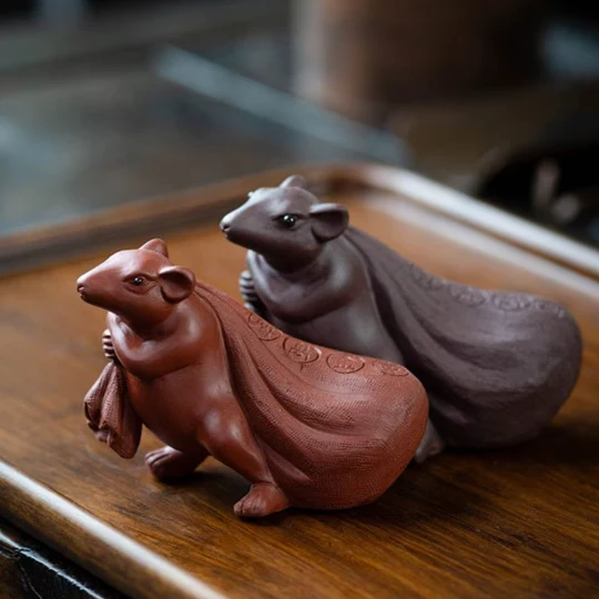Mascotte de Thé Poisson Rouge en Céramique
