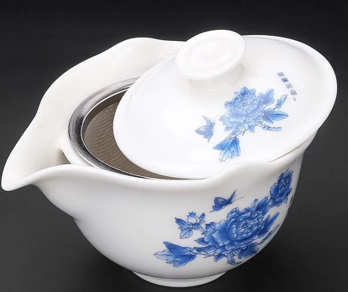 Théière en Porcelaine Gaiwan Thé 140ml