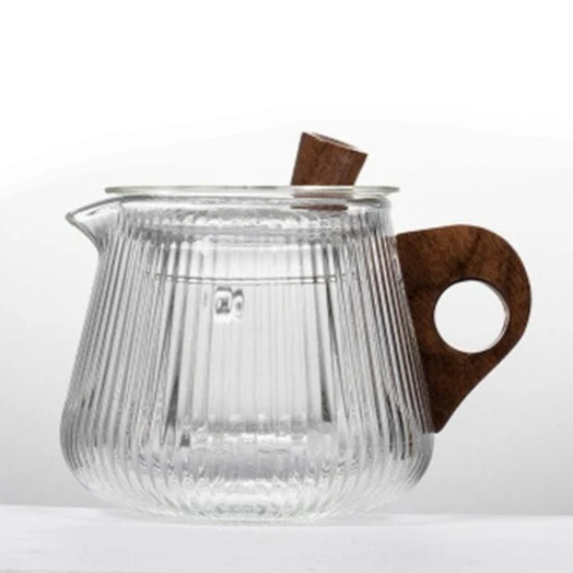 Théière en Verre et Bois 370-420ml