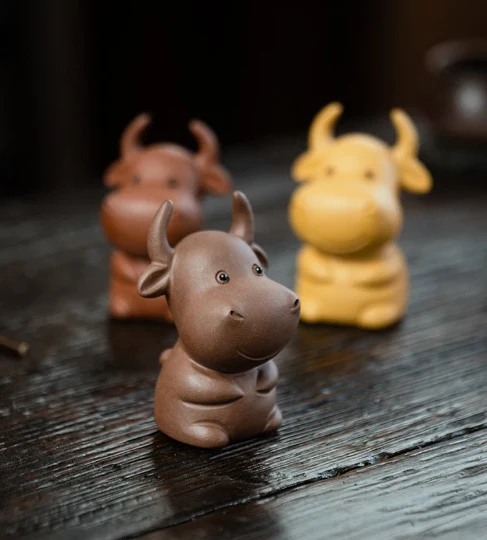 Mascotte de Thé Phénix Rouge en Céramique
