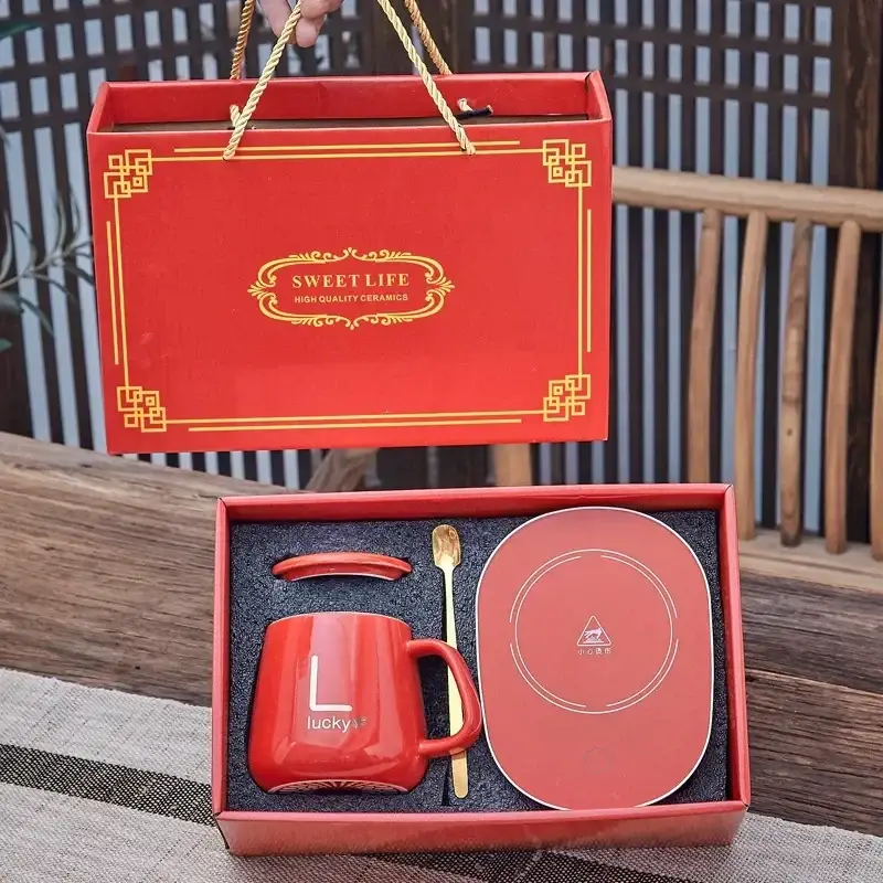 Coffret Chauffe-Tasses Porte-Bonheur