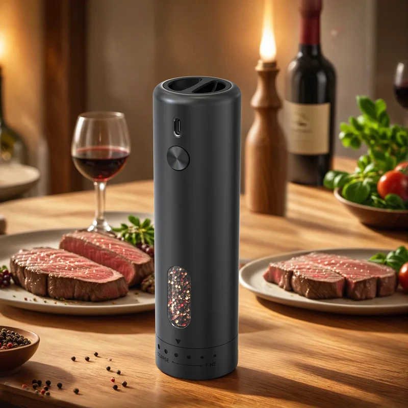 Moulin à Poivre Électrique Rechargeable USB-C | LumiFlex