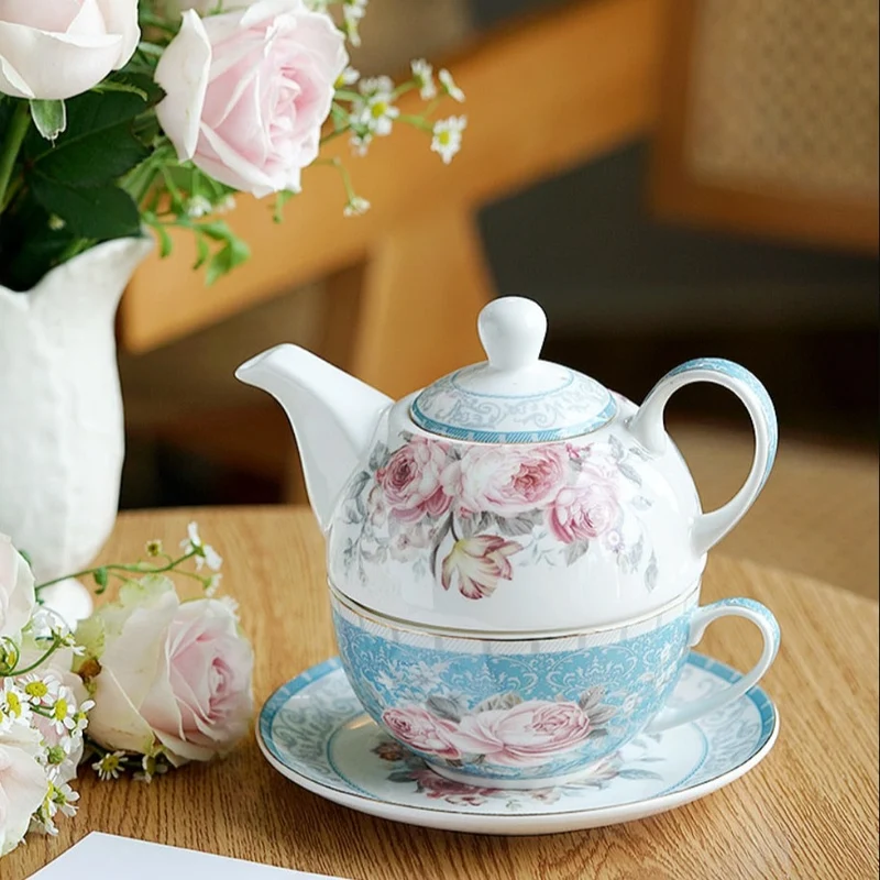 Théière Solitaire à Fleurs Porcelaine 370ml
