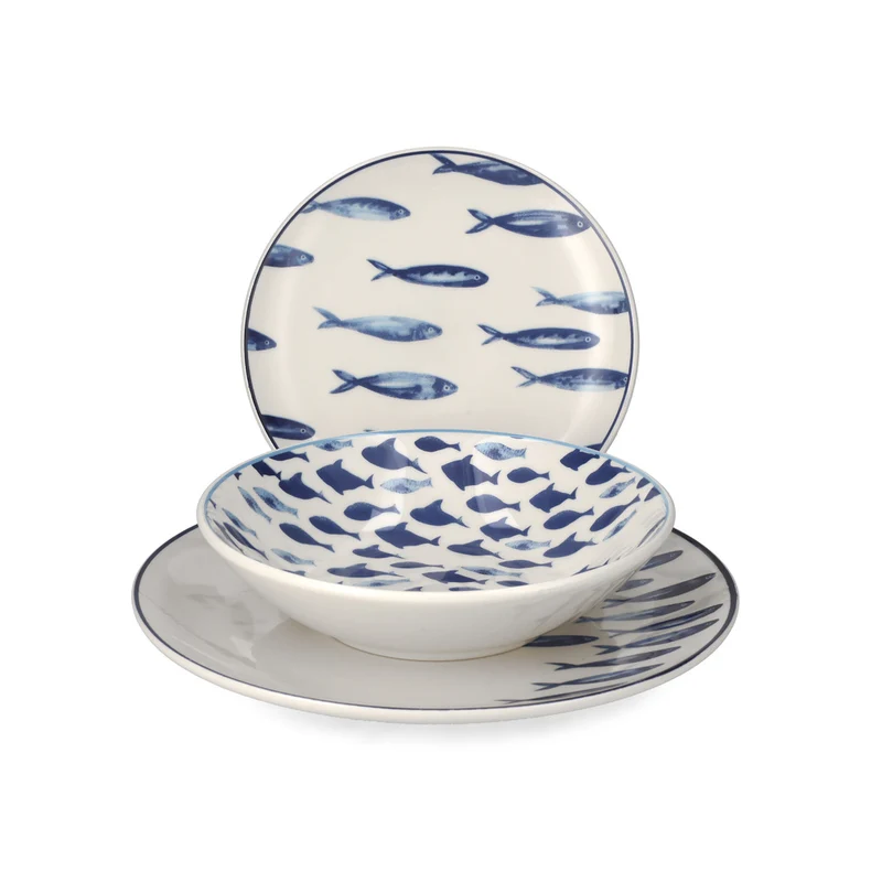 Ionio Servizio Piatti In Stoneware - Set 18 Pz