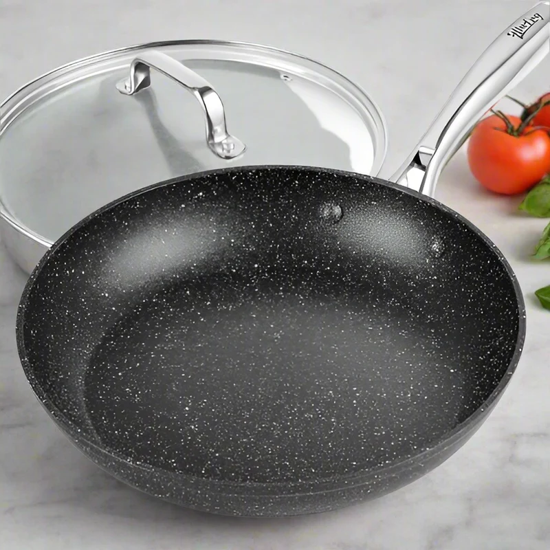POELE sans Teflon avec Couvercle