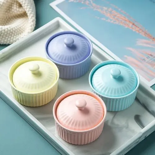 Mini Cocotte Individuelle - Céramique 125 ml Lot de 4 Pièces
