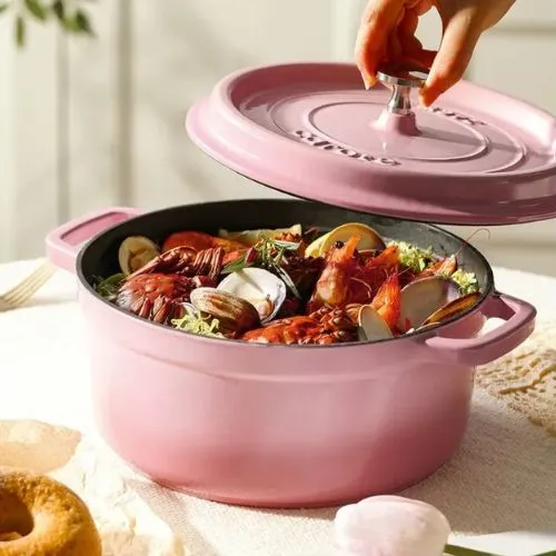 Cocotte en Fonte - Emaillée Rose