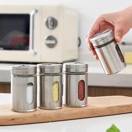 Pots A Epice - SteelSpice Lot de 4 Pièces