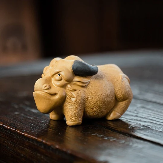 Mascotte de Thé Bouddha Bambou en Argile
