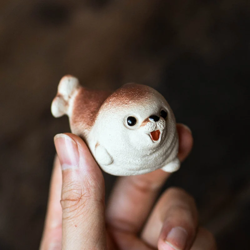 Mascottes de thé foque en argile