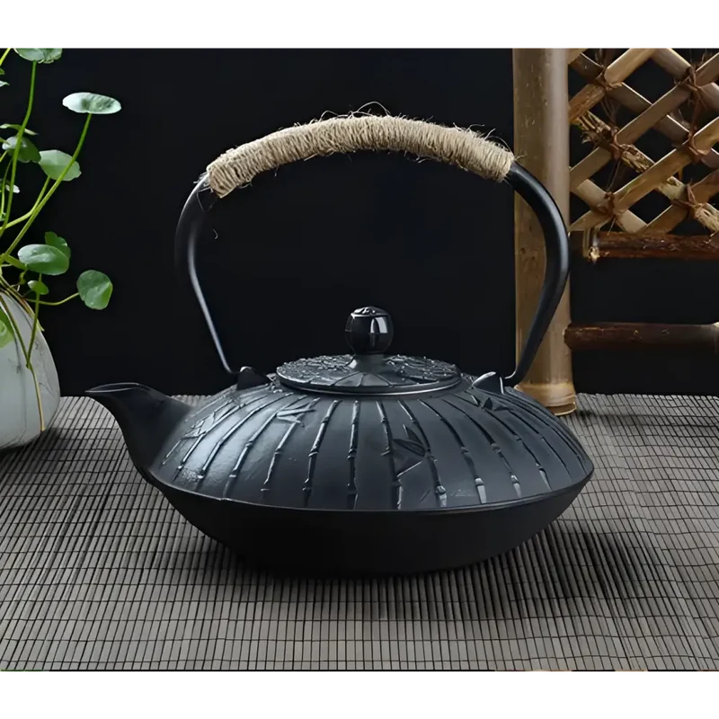 Théière en Fonte Bambou forgées