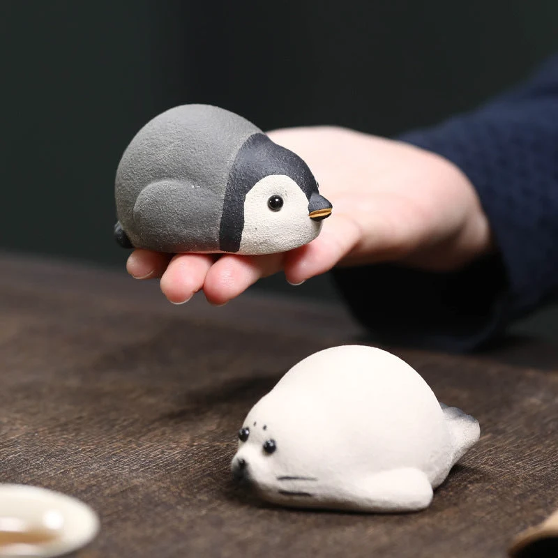 Mascottes de thé tortue sauvage en argile