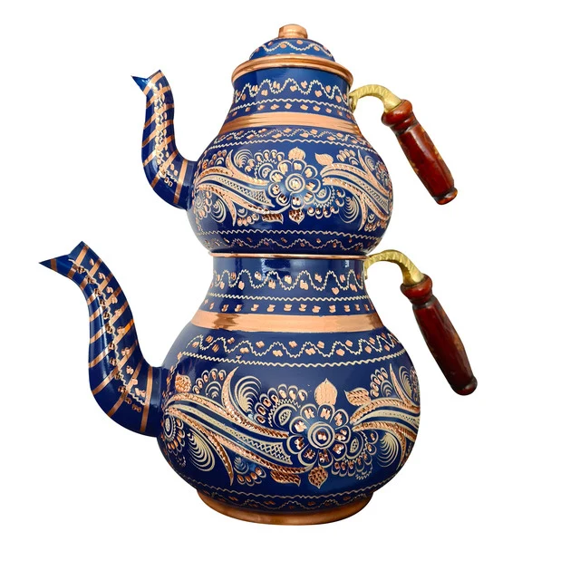 Théière en Cuivre pour Thé Turc 0.9/1.6L