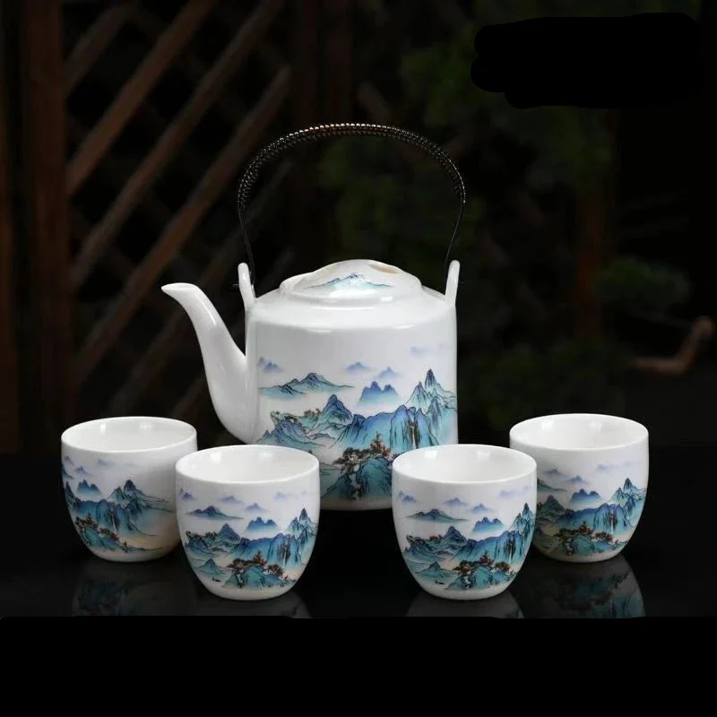 Service à Thé en Porcelaine de Chine 4 ou 6 tasses 650ml