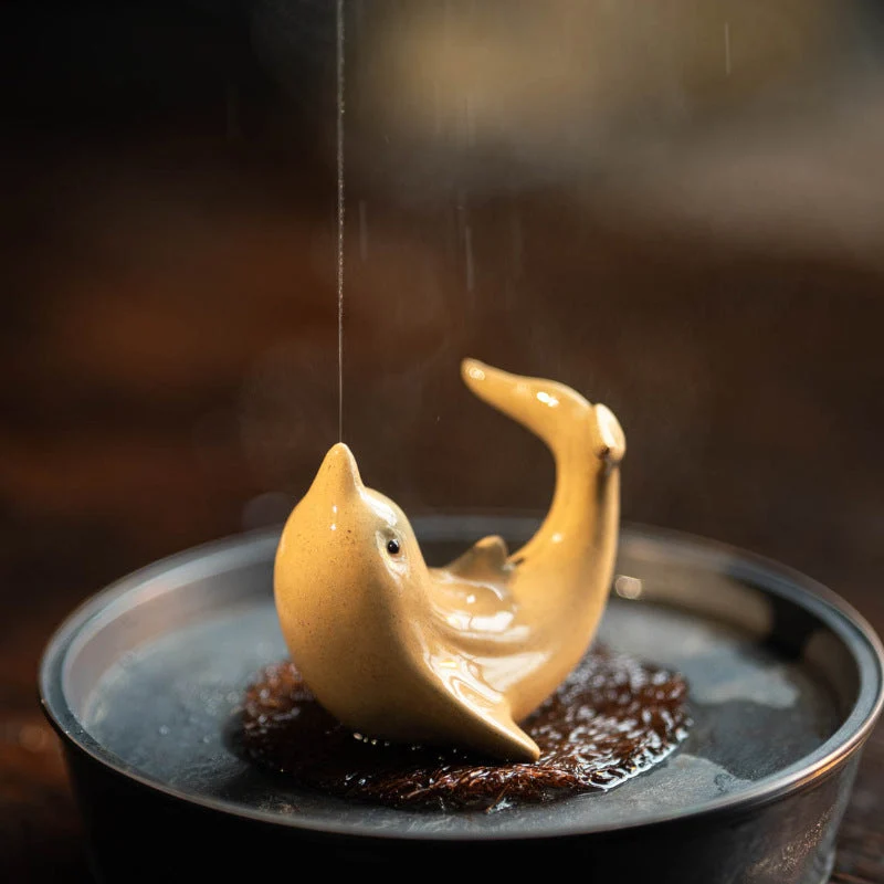 Mascotte de Thé Dragon Eau en Céramique