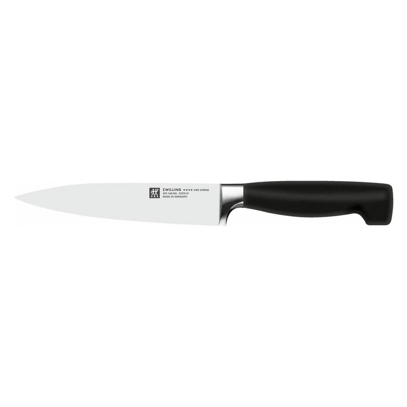 16 cm - 4 Stars Coltello Carne Liscio In Acciaio Inox