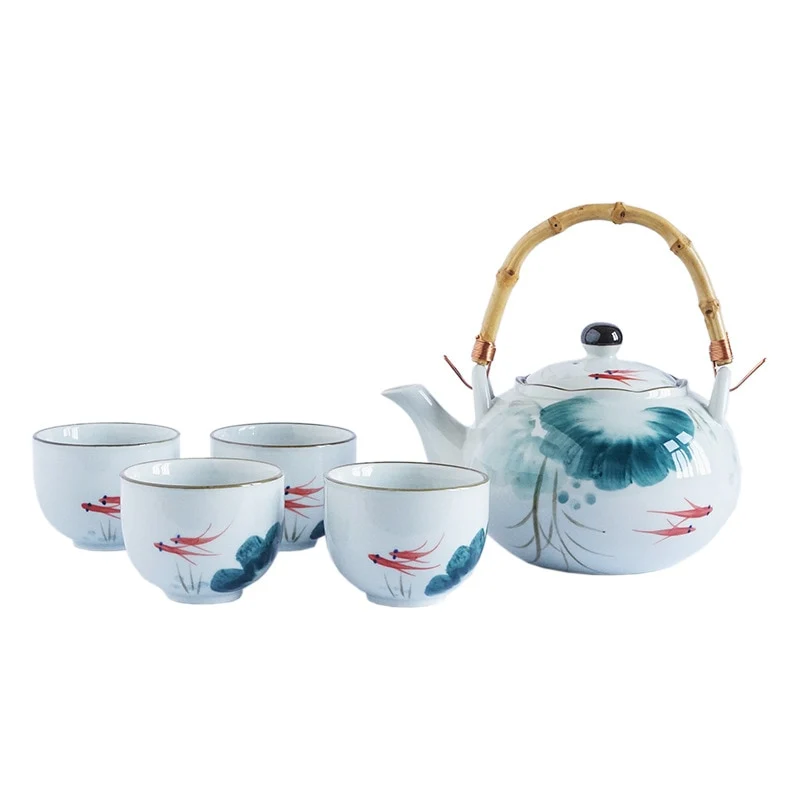Service à Thé en Porcelaine 4 tasses 700ml