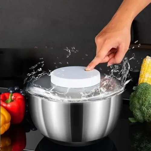 ESSOREUSE À SALADE ÉLECTRIQUE EN INOX