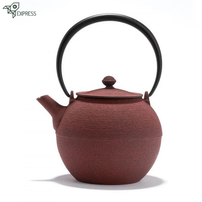 Théière en Fonte Japonaise Rouge Wazuqu Hikime 950ml
