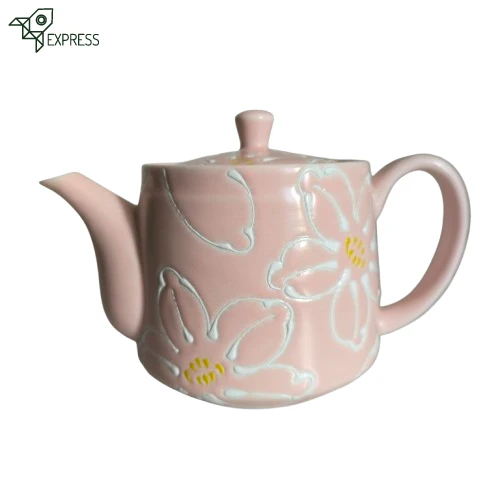 Théière en Porcelaine Rose Japonaise 450ml