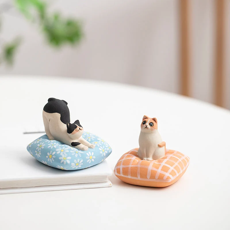 Mascottes de thé chat stretch