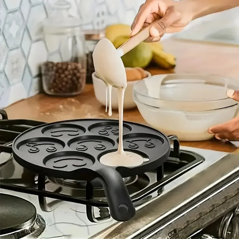 POELE A PANCAKE - Smiley 7 Empreintes