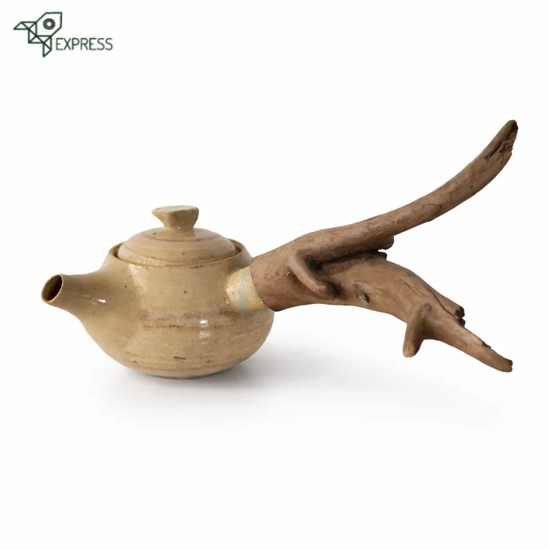 Théière en Céramique Manche en Bois 130ml