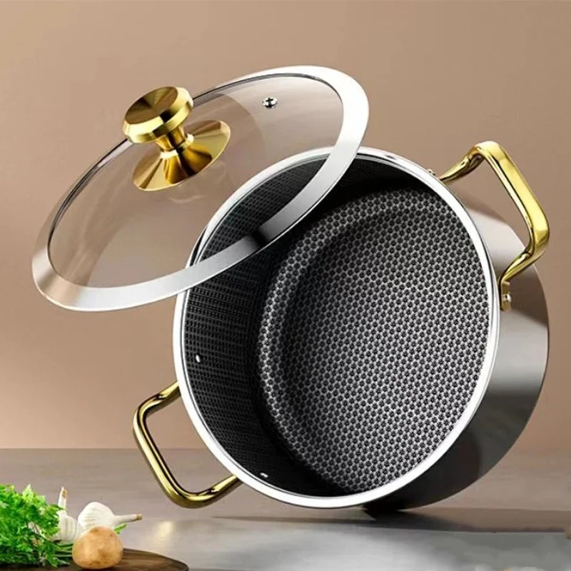 Marmite Inox - Nid d'Abeille anti adhésif
