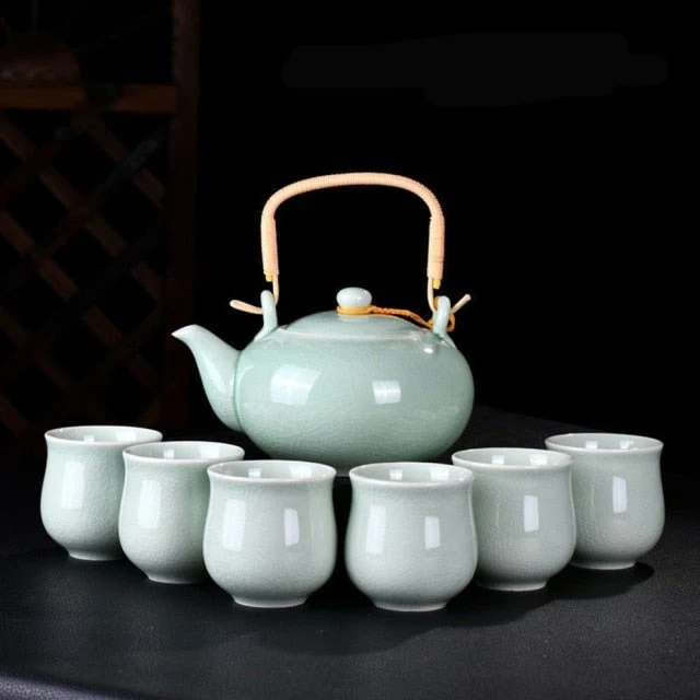 Théière en Céramique avec 6 Tasses 700ml