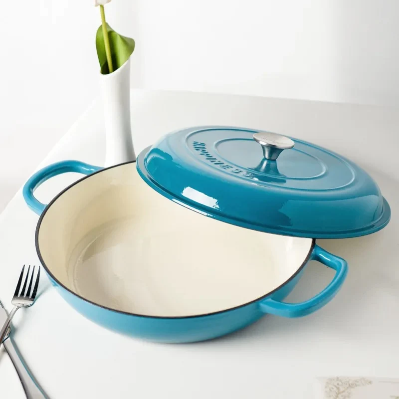 Cocotte en Fonte - Plate 30 cm 4 L
