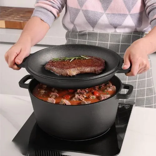 Cocotte en Fonte - Combiné 2 en 1