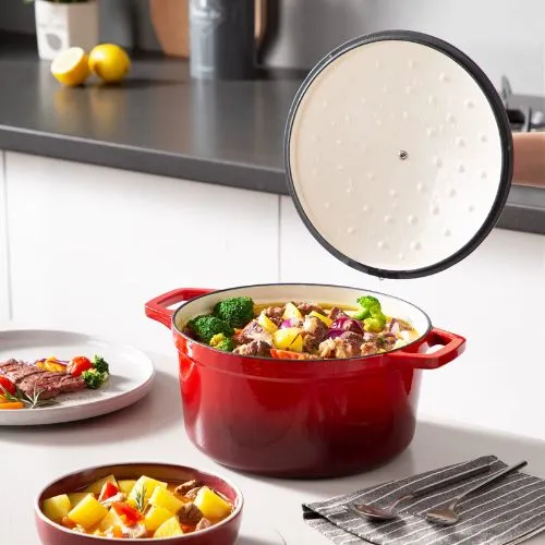 Cocotte en Fonte - Emaillée Rouge 5 L