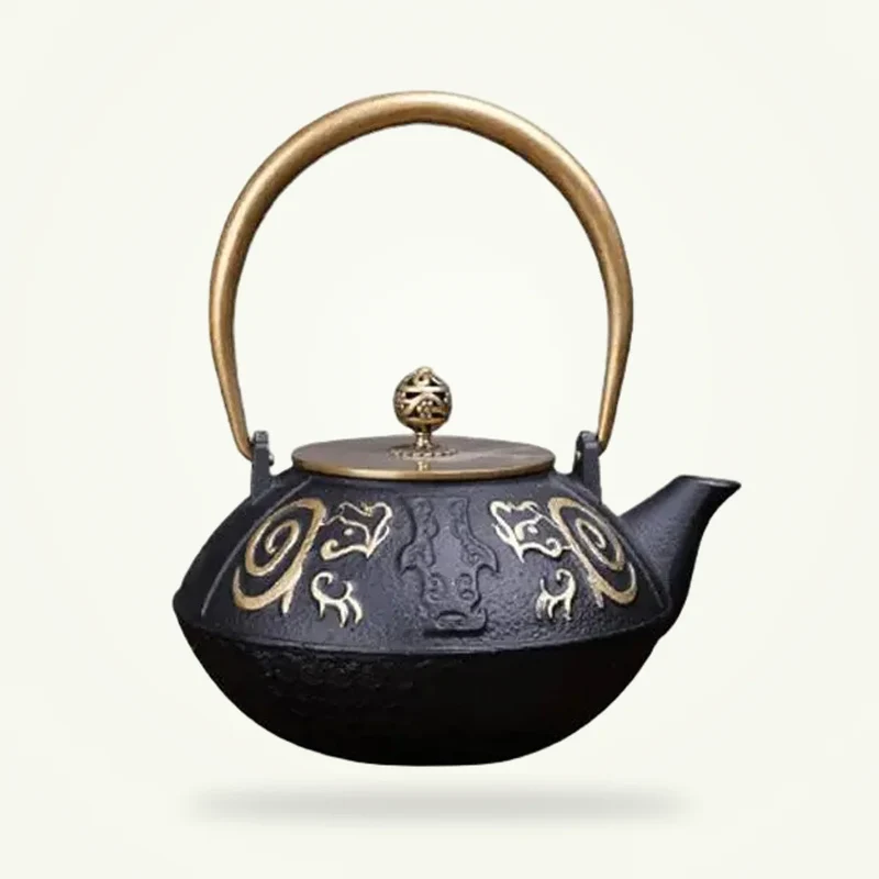 Théière fonte royale dorée
