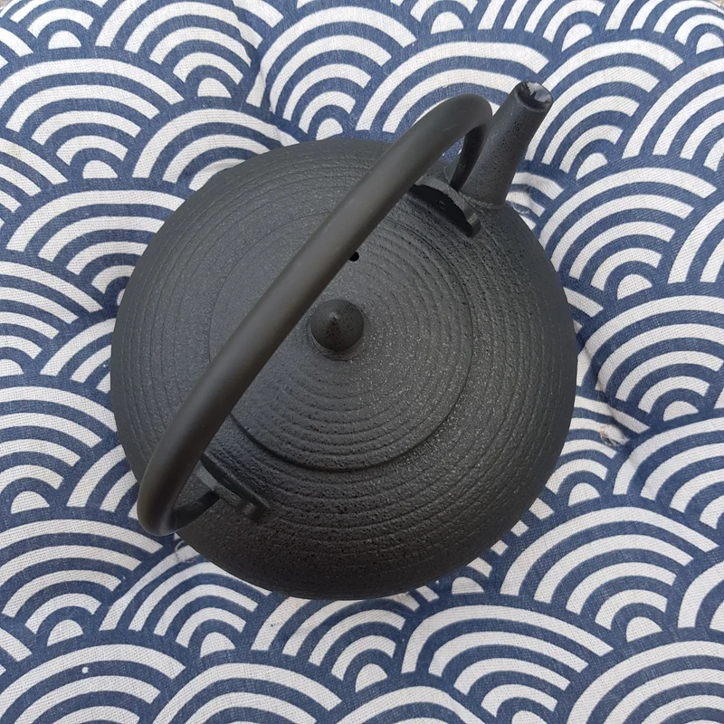 Théière en Fonte Plate Noire Wazuqu Itome 1L