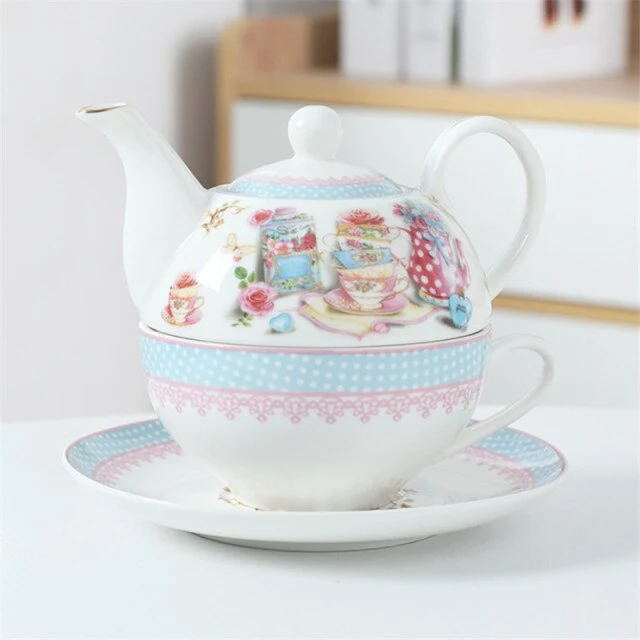 Théière Solitaire Porcelaine Fleurs 400ml