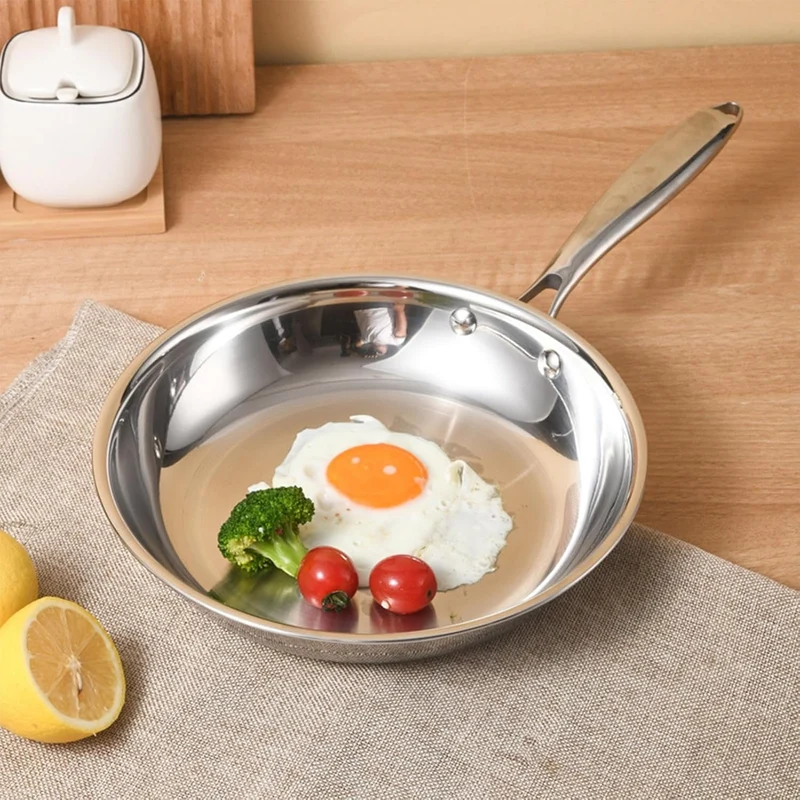 POELE Inox Induction - Acier Poli - Répartition uniforme de la chaleur